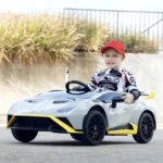 Mașină electrică pentru copii Lamborghini Huracán STO, gri (21169) - imagine 2