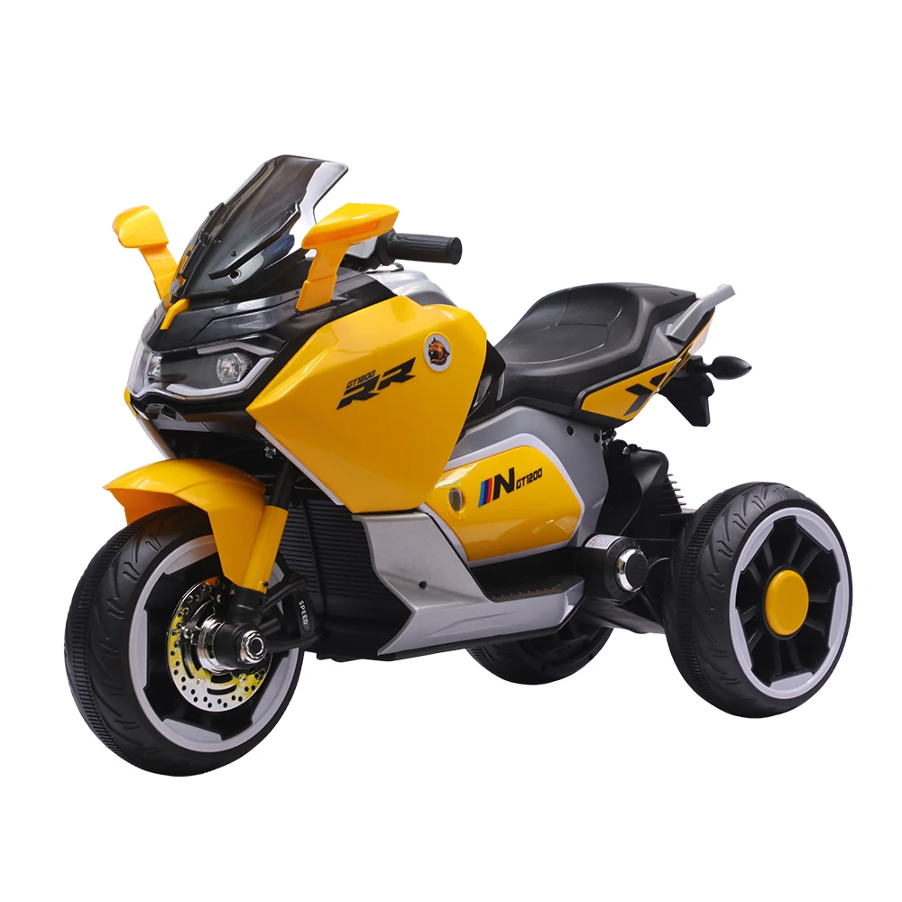 21619 Motocicletă electrică pentru copii, galben (21619) - imagine 1