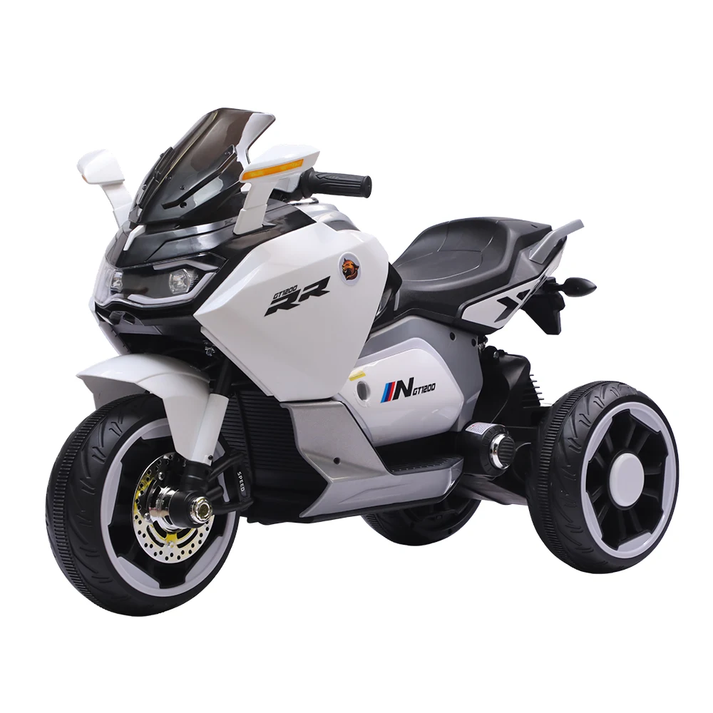 21725 Motocicletă electrică pentru copii, alb (21725) - imagine 1