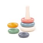 Piramidă pentru copii cu inele pastelate, 7 piese, Polesie - imagine 2