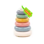 Piramidă pentru copii cu inele pastelate, 7 piese, Polesie - imagine 6