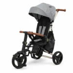 Tricicletă pliabilă pentru copii cu cadru din aluminiu, gri (47451)
