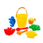Set pentru nisip cu găleată, stropitoare și forme marine, Polesie - imagine 4