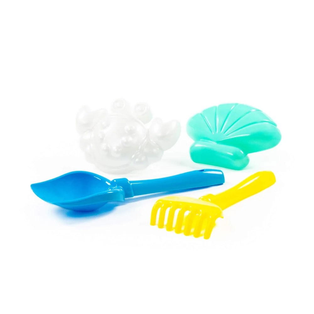 57532 Set pentru nisip cu lopățică, greblă și forme marine, Polesie - imagine 1