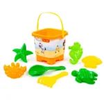 Set pentru nisip cu găleată castel și forme marine, Polesie - imagine 2