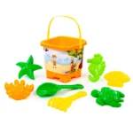 Set pentru nisip cu găleată castel și forme marine, Polesie - imagine 4