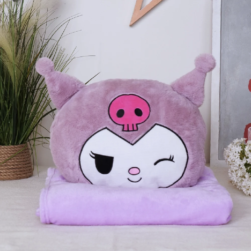 674397 Jucărie din pluș Kuromi 40cm, cu plapumă 1x1.6m (674397) - imagine 1