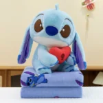 Jucărie din pluș Stitch cu inimioară 40cm ,cu plapumă 1x1,6m (678953)
