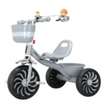Tricicletă pentru copii cu claxon și coș frontal, 4 culori - imagine 3