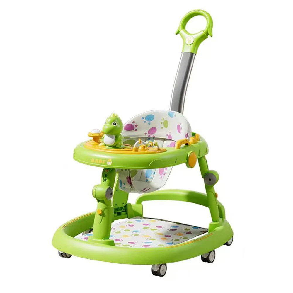 69489 Premergător pentru copii cu muzică, mâner parental și suport pentru picioare, verde (69489) - imagine 1