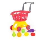 Cărucior de cumpărături pentru copii cu fructe și legume, 2 culori, Polesie