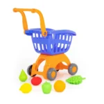 Cărucior de cumpărături pentru copii cu fructe și legume, 2 culori, Polesie - imagine 7