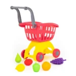 Cărucior de cumpărături pentru copii cu fructe și legume, 2 culori, Polesie - imagine 3