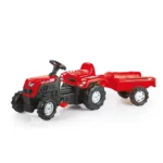 Tractor cu pedale și remorcă Ranchero roșu, Dolu (8146)