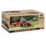 Tractor cu pedale și remorcă Ranchero roșu, Dolu (8146) - imagine 4