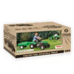 Tractor cu pedale și remorcă Ranchero verde, Dolu (8246) - imagine 2