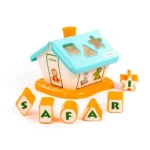 Căsuță educativă Safari cu sorter, turcoaz, Polesie