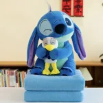 Jucărie din pluș Stitch cu rățușcă 45cm,cu plapumă 1x1.6m (947859)