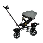 Tricicletă pentru copii cu roți EVA, gri (95728) - imagine 3