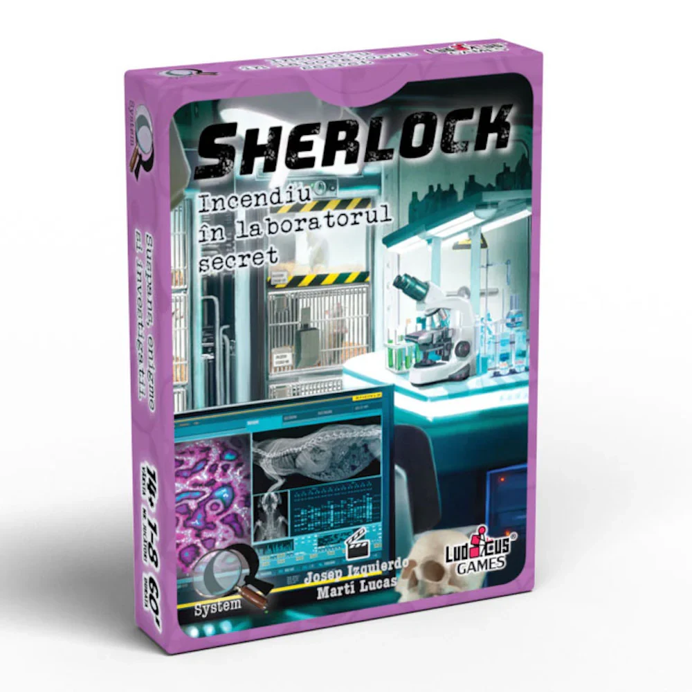 002756 Joc de petrecere Sherlock Q6 Incendiu оn laboratorul secret, Ludicus games (002756) - imagine 1