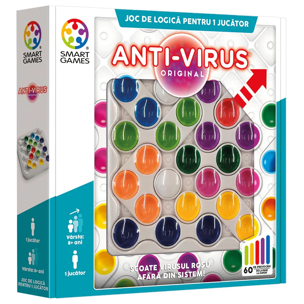 005726 Joc educativ Smart Games – Anti-Virus Original cu 60 de provocări, Ludicus games (005726) - imagine 1