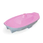 Nisipieră pentru copii în formă de bărcuță, gri-roz, Doloni (03355/6)